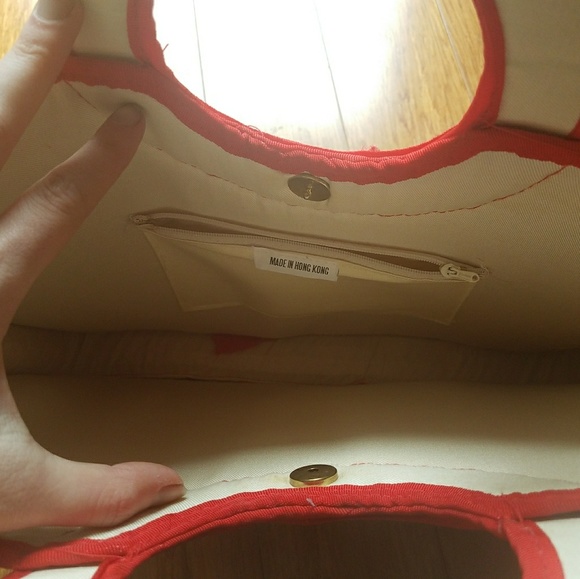 Vintage rainbow wicker straw tote bag purse - Picture 4 of 4